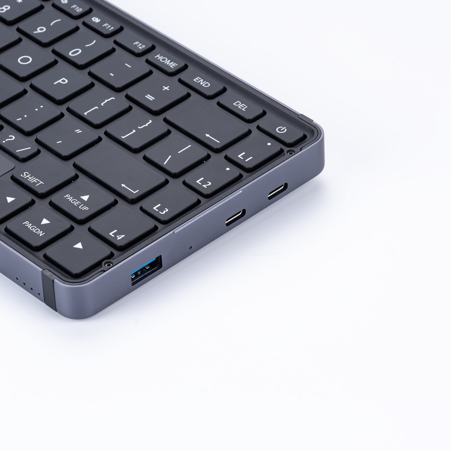 Foldable All-in-One Keyboard Mini Host Integrated Machine, Portable Pocket Mini PC Keyboard Combo, Windows Small Computer for Office Travel Business Trip